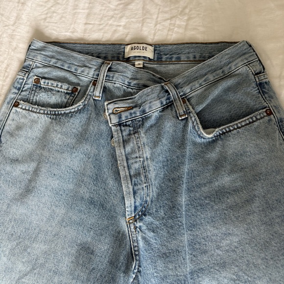 Agolde Denim - Agolde Criss Cross Jeans in Light Blue